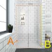 Inter Ceramic ELGIO WHITE 90 cm tolós WALK-IN zuhanyfal átlátszó, matt fehér "A"