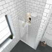 Inter Ceramic ELGIO WHITE 90 cm tolós WALK-IN zuhanyfal átlátszó, matt fehér "A"