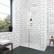 Inter Ceramic ELGIO WHITE 90 cm tolós WALK-IN zuhanyfal átlátszó, matt fehér "A"