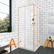 Inter Ceramic ELGIO WHITE 90 cm tolós WALK-IN zuhanyfal átlátszó, matt fehér "A"