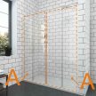 Inter Ceramic ELGIO WHITE 90 cm tolós WALK-IN zuhanyfal átlátszó, matt fehér "A"
