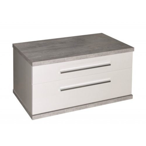 Inter Ceramic ICP 8144-1 fényes fehér fali alsóbútor, PS047 beton pulttal 81x46x44 cm