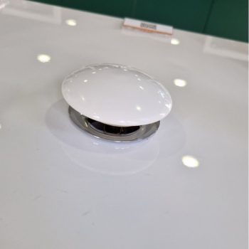   Inter Ceramic IC S 705 click-clack mosdó lefolyó túlfolyóval, fehér kerámia fedéllel, króm testtel