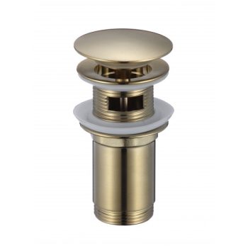   Inter Ceramic IC 706BRUSH GOLD click-clack mosdó lefolyó túlfolyóval, szálcsiszolt arany