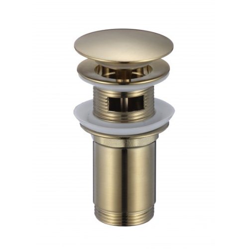 Inter Ceramic IC 706BRUSH GOLD click-clack mosdó lefolyó túlfolyóval, szálcsiszolt arany