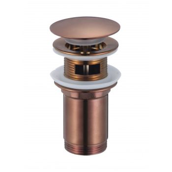   Inter Ceramic IC S706 BRUSH ROSE GOLD click-clack mosdó lefolyó túlfolyóval, szálcsiszolt rózsaarany