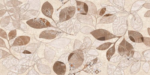 KAI EDEN LEAVES LIGHT BEIGE 25X50 FALBURKOLÓ DEKOR