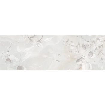 KEROS QUARTZ FLORAL GRIS 30X90 RET MATT FALBURKOLÓ DEKOR