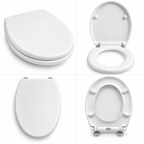 WOLF WC TETŐ DUROPLAST SLOW CLOSE FEHÉR MŰANYAG 1002 / 8509