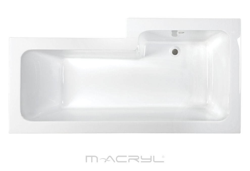 M-Acryl Linea 150 x 70/85 ; 160 x 70/85; 170 x 70/85 cm Aszimmetrikus Fürdőkád