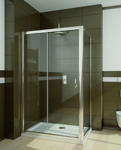 Radaway Premium Plus DWJ+S kombinálható szögletes tolóajtós zuhanykabin, ajtó 100 / 110 / 120 / 130 / 140 / 150 cm, oldalfal 70 / 75 / 80 / 90 / 100 cm; 190 cm magas