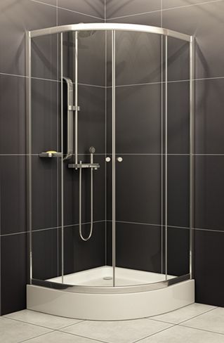 H2O Projekta 80 x 80 / 90 x 90 cm íves tolóajtós zuhanykabin 