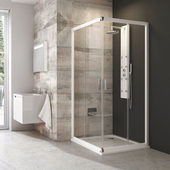 Ravak Blix BLRV2 Szögletes tolóajtós zuhanykabin Transparent üveggel 80 x 80 ; 90 x 90 cm, 190 cm magas