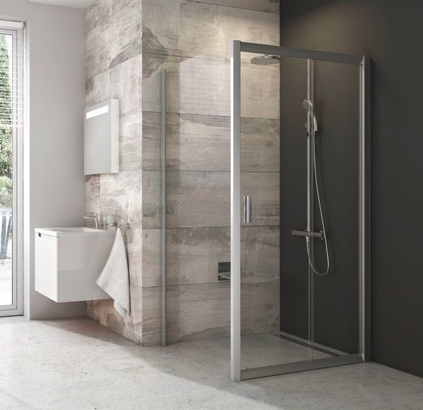Ravak Blix BLDP2+BLPS Szögletes tolóajtós kombinálható zuhanykabin Transparent üveggel 100 / 110 / 120 cm ajtó méretek x 80 / 90 / 100 cm oldalfal méretek; 190 cm magas