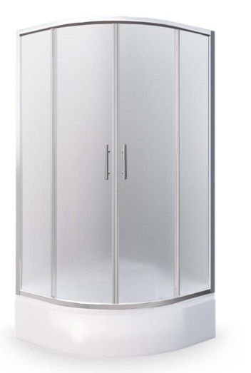 Roltechnik Portland Neo 80x80 cm íves tolóajtós zuhanykabin, 165 cm magas 