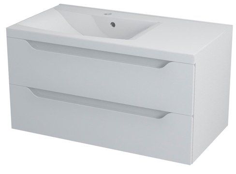 Sapho Wave II mosdótartó szekrény 90 x 45 x 48 cm, fehér, balos (WA092L)