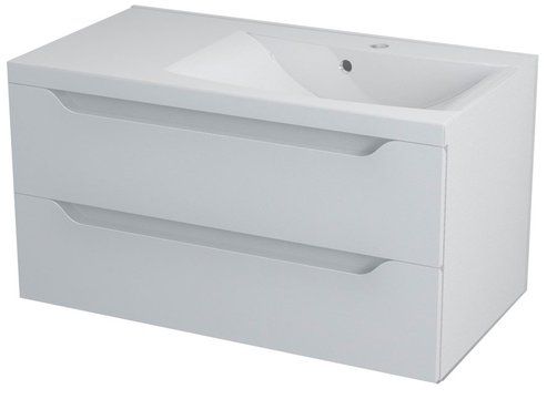 Sapho Wave II mosdótartó szekrény 90 x 45 x 48 cm, fehér, jobbos (WA093P)