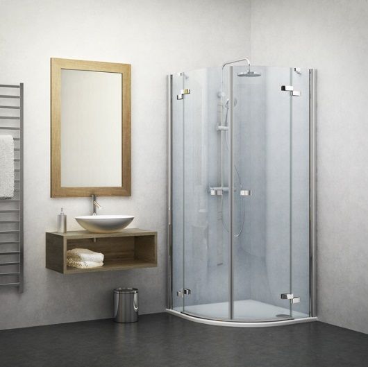 Roltechnik Elegant Line GR2 80x80 / 90x90 / 100x100 cm íves nyílóajtós zuhanykabin, 200,8 cm magas
