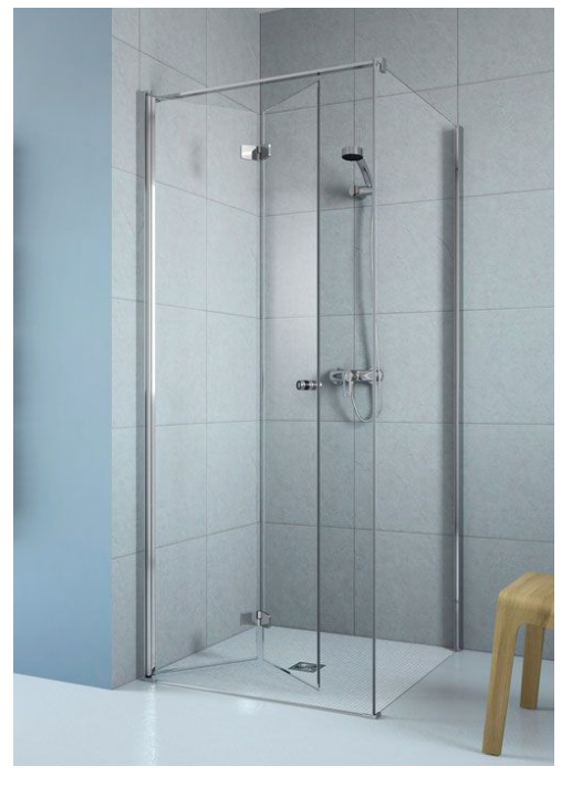 Radaway Fuenta New KDJ B szögletes csuklóajtós zuhanykabin; ajtó 80 / 90 / 100 cm + oldalfal 70 / 75 / 80 / 90 / 100 / 110 / 120 cm, 202 cm magas