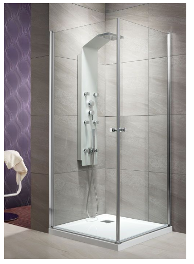 Radaway Eos KDD szögletes nyílóajtós zuhanykabin 80x80 / 90x90 / 100x100 cm; 197 cm magas