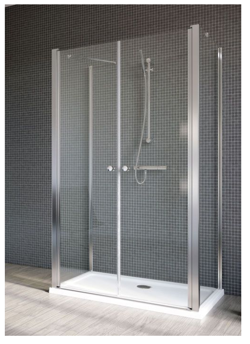 Radaway Eos II DWD+ 2S Kombinálható szögletes nyílóajtós zuhanykabin; ajtó 80 / 90 / 100 / 110 / 120 cm + oldalfal 70 / 75 / 80 / 90 / 100 cm, 197 cm magas
