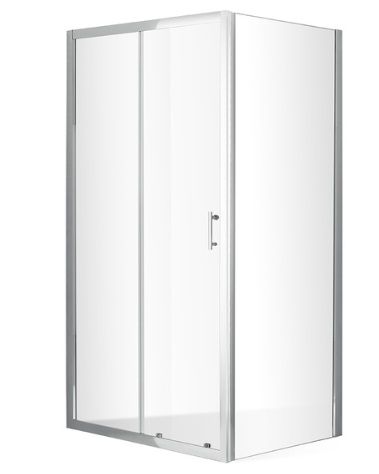 Roltechnik OBD2 100, 120, 140 cm + OBB 80, 90 cm szögletes tolóajtós zuhanykabin, 185 cm magas