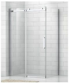 Roltechnik OBZD2 120, 140 cm + OBZB 80, 90 cm szögletes tolóajtós zuhanykabin, 195 cm magas