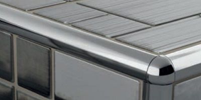 Profilplast Inox Íves csempeélvédő 6 mm