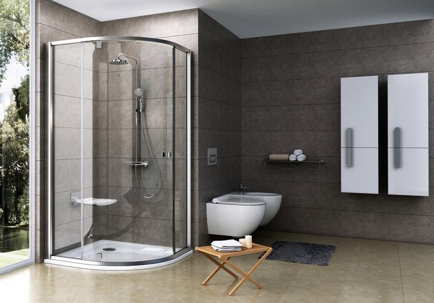 Ravak Pivot PSKK3 zuhanykabin 80 x 80; 90 x 90; 100 x 100 cm, Szatén kerettel, 190 cm magas